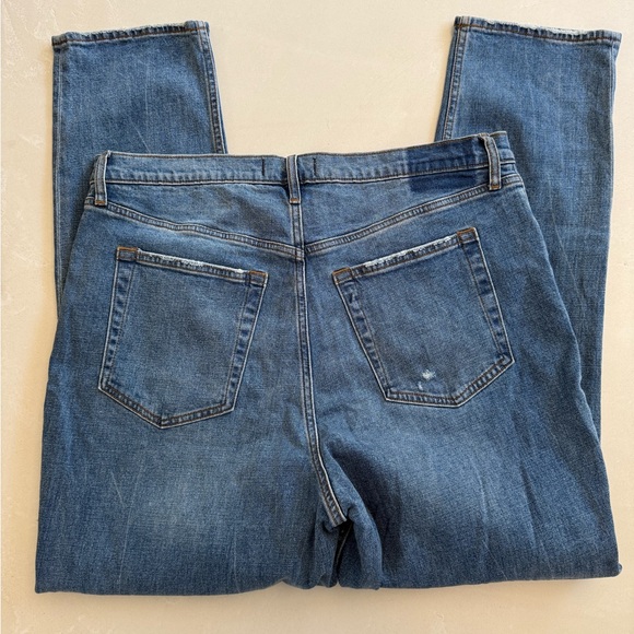 Abercrombie 90s Slim Straight Ultra High Rise Distressed Jeans 34 - Picture 5 of 5